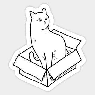 Cat in a box Sticker